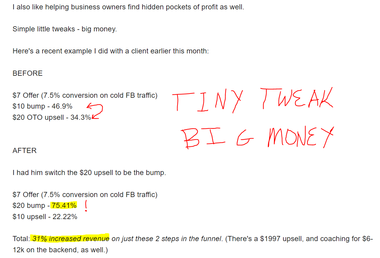 Funnel optimization results